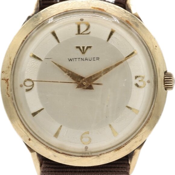 Vintage 34mm Wittnauer 200-212 Men's Mechanical Wristwatch 11WS6 Swiss 10k GF - Picture 1 of 4